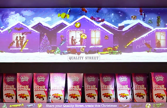 Projection-based point-of-sale for Nestlé Quality Street generates 41% increase in sales