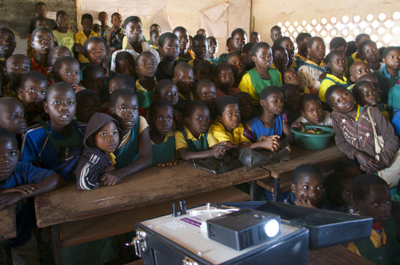 Projector to help reach and teach one billion marginalised children