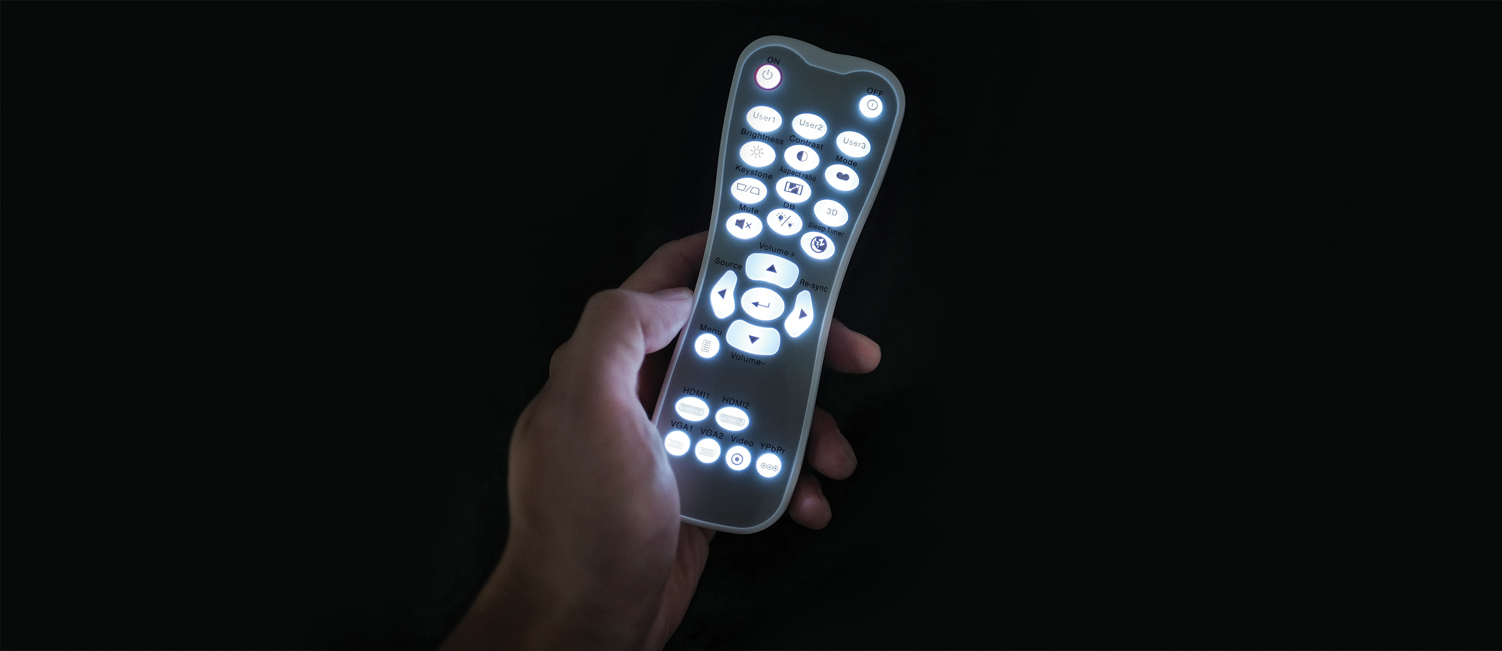 Backlit remote